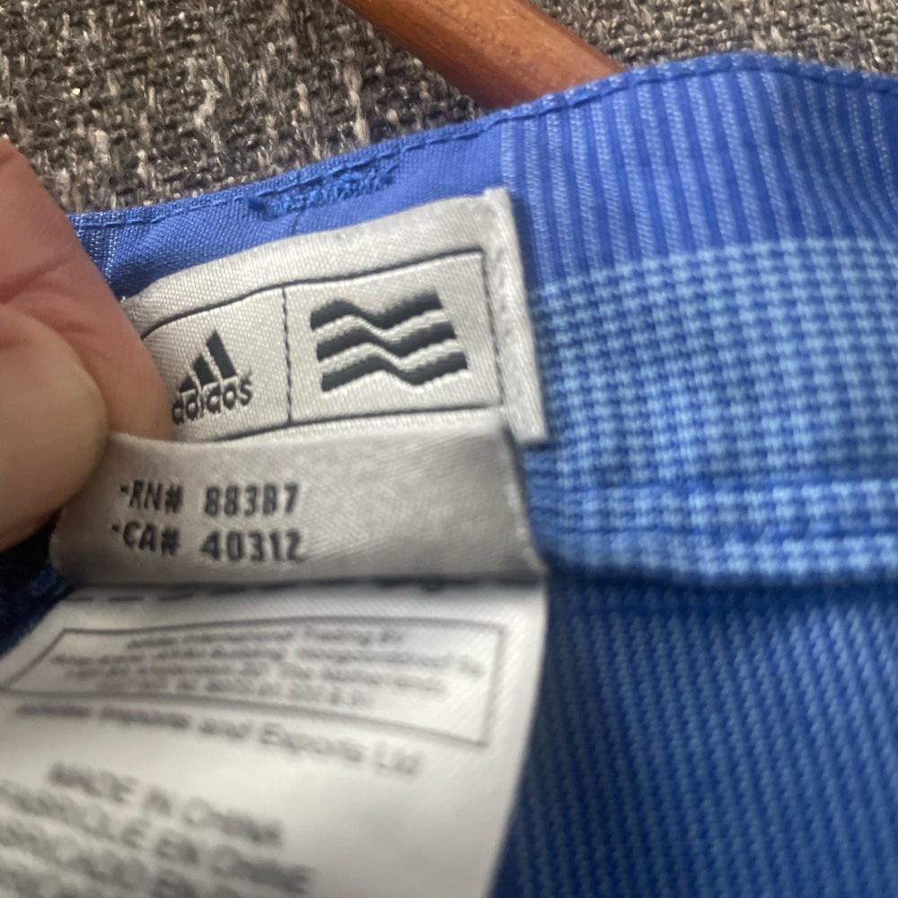 ADIDAS Mens Bermuda Blue Check Logo Size 38 Golf shorts NWOT - Picture 6 of 6